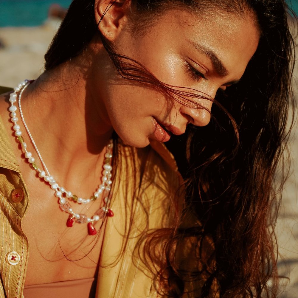 Peridot Pearl Necklace